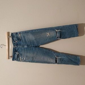 Citizens of Humanity High Rise Dree Crop Straight Leg Distressed Sessions 28